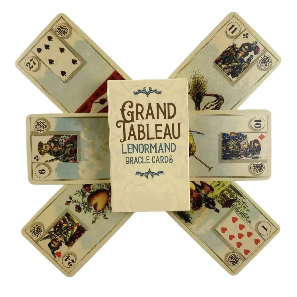 36 כרטיס אמנות בצבע מלא חיזוי טארוט טבלאו Grand Tableau Lenormand בד Grand Tableau Leno — image 5