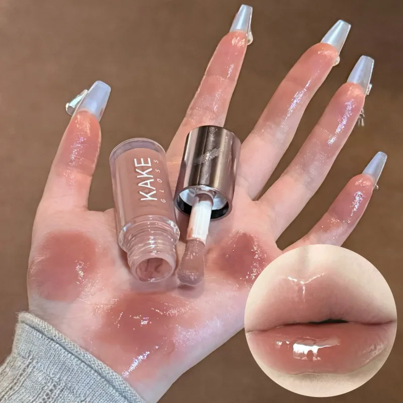 Καθρέφτης Liquid Lipstick Ενυδατικό Jelly Brown Water Light Lip Glaze Sexy Lip Gloss μακράς διαρκείας Nude Lip Tint Καλλυντικά Μακιγιάζ