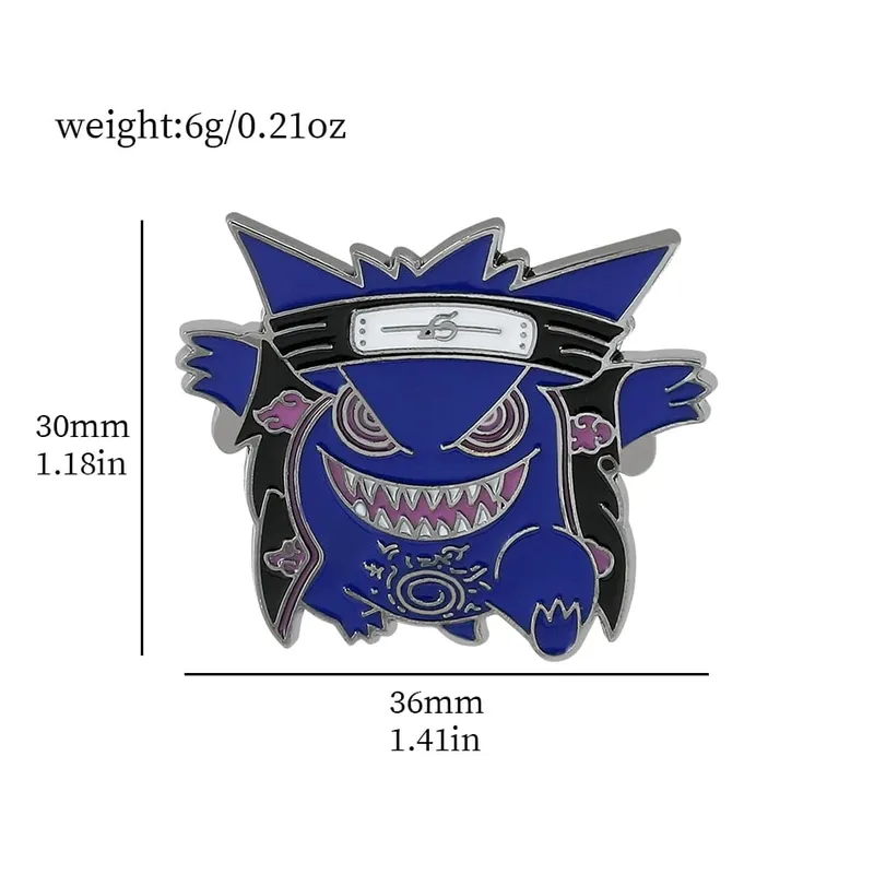 Gengar Rajzfilm brossok Anime Zománcos hajtókátűk hátizsákhoz Kiegészítők Rajongók Gyűjtemény Bross Ajándékok