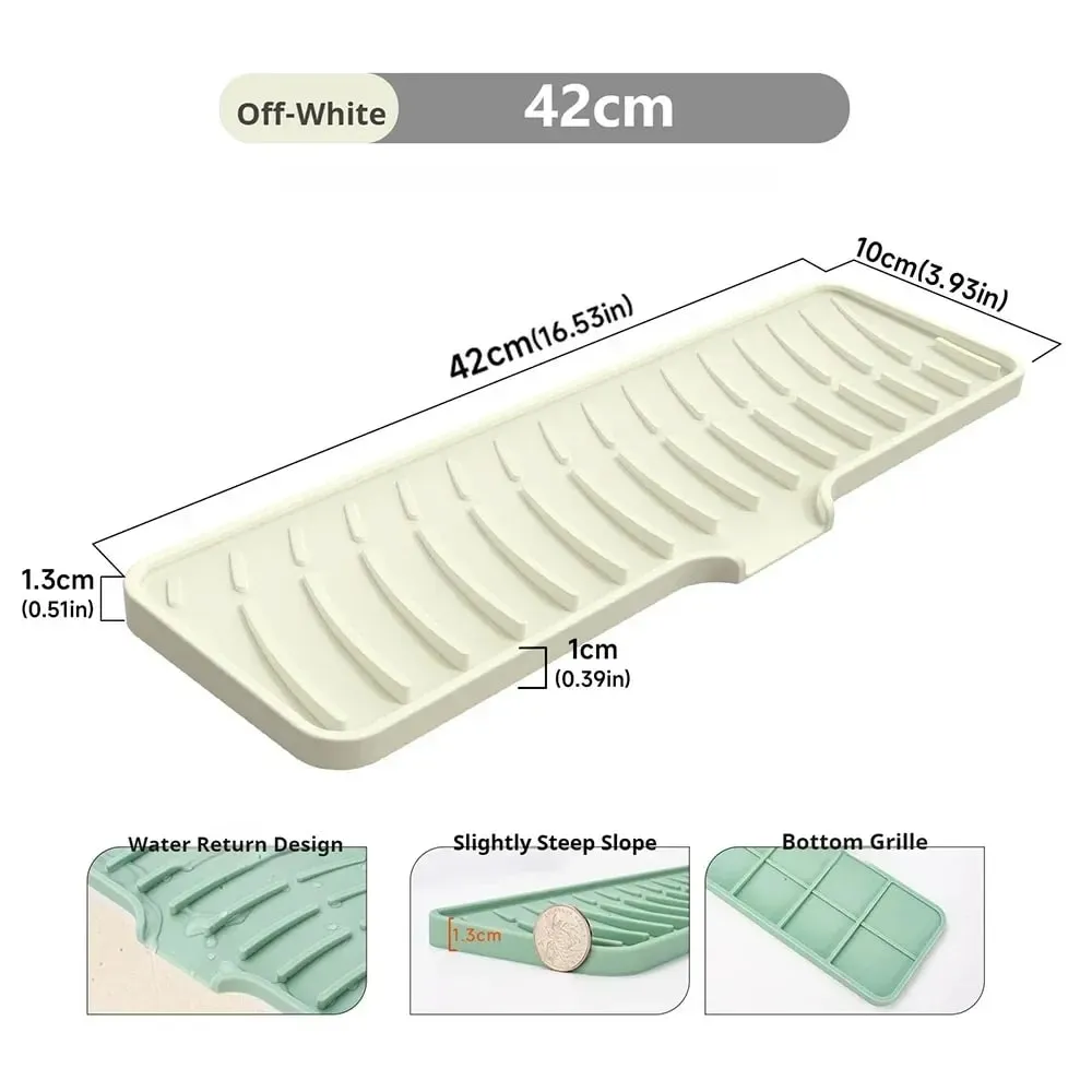 Βρύση κουζίνας Splash Pad σιλικόνης νεροχύτης Baucet Splash Guard Mat σφουγγάρι πάγκου αποστράγγισης Πάγκος προστασίας για συσκευές μπάνιου κουζίνας