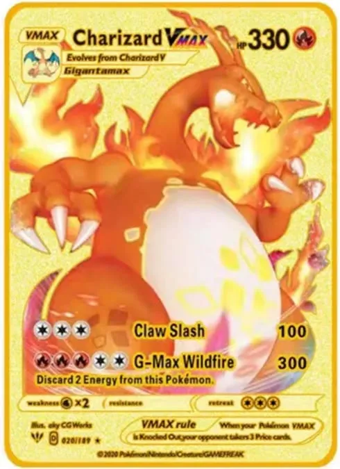 Αγγλική έκδοση Pokemon Metal Card Anime Figure Pikachu Charizard Mewtwo Battle Trading Game Collection Cards Model Toy Gifts — image 9