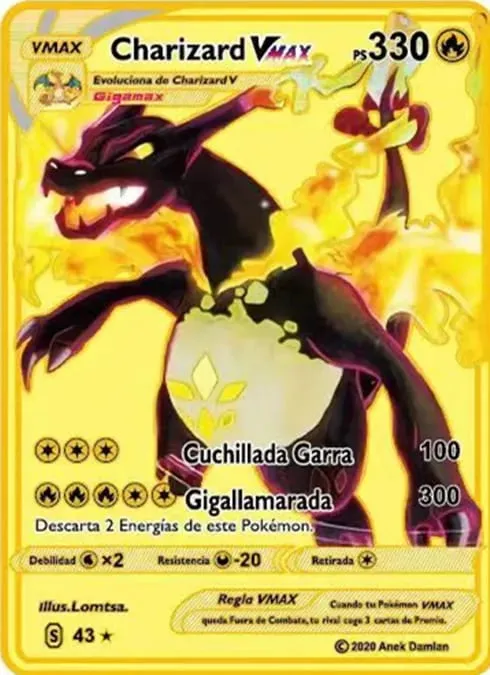 Αγγλική έκδοση Pokemon Metal Card Anime Figure Pikachu Charizard Mewtwo Battle Trading Game Collection Cards Model Toy Gifts — image 11