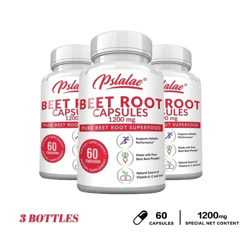 Beetroot Capsules - Helps Relieve Fatigue Promotes Heart and Cardiovascular Health Improves Human Immunity Non-GMO