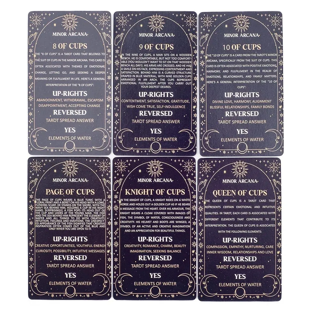 Jelentés Tarot kártyák 78 kártyás pakli angol víziók jóslás kiadású társasjáték kezdőknek zsebméretű tarot tanulási pakli — image 5