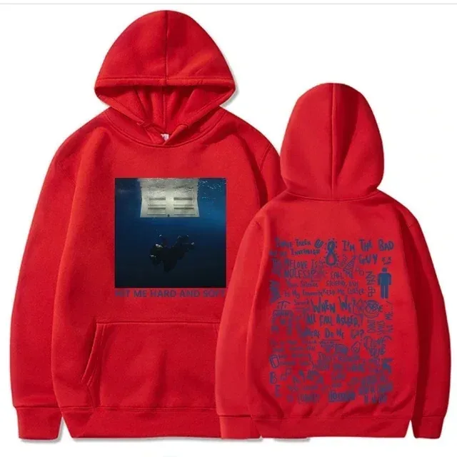 Hit Me Hard and Soft Tour Hoodie Billie Pullover Männer Sänger Grafikdruck Herbst Winter Fleece Sweatshirts für Fans