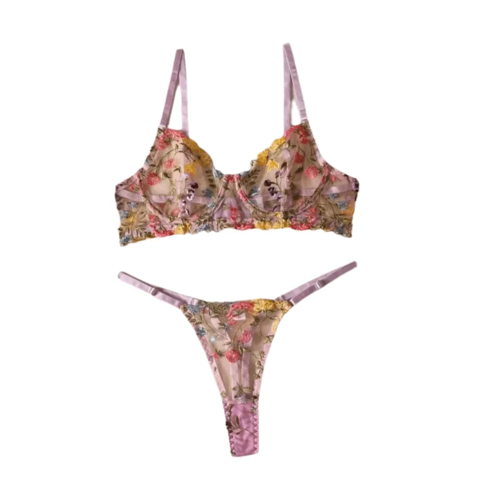 Sokoldalú átlátszó fehérnemű szett Ultravékony, elegáns bugyi melltartó szett Push Up melltartó öltöny női — image 8