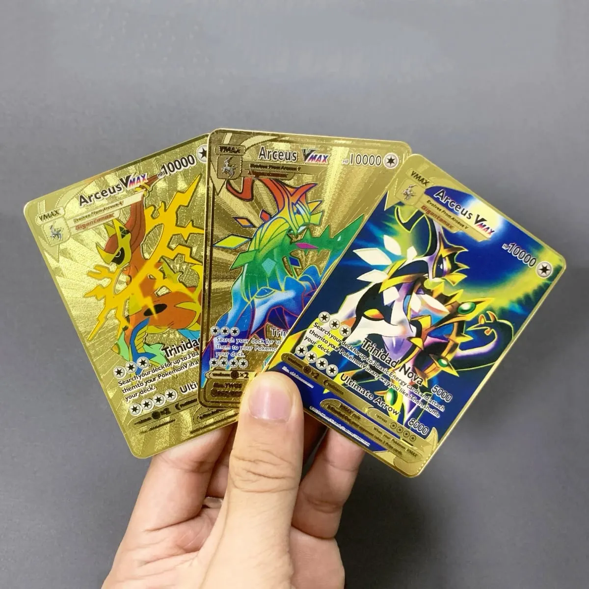 Tiếng Anh Kim Loại Pokemon Thẻ DIY Arceus Mewtwo Charizard Pikachu Sắt Sáng Bóng Pokémon GX Vmax EX Trò Chơi Trẻ Em Bộ Sưu Tập Thẻ Đồ Chơi Quà Tặng