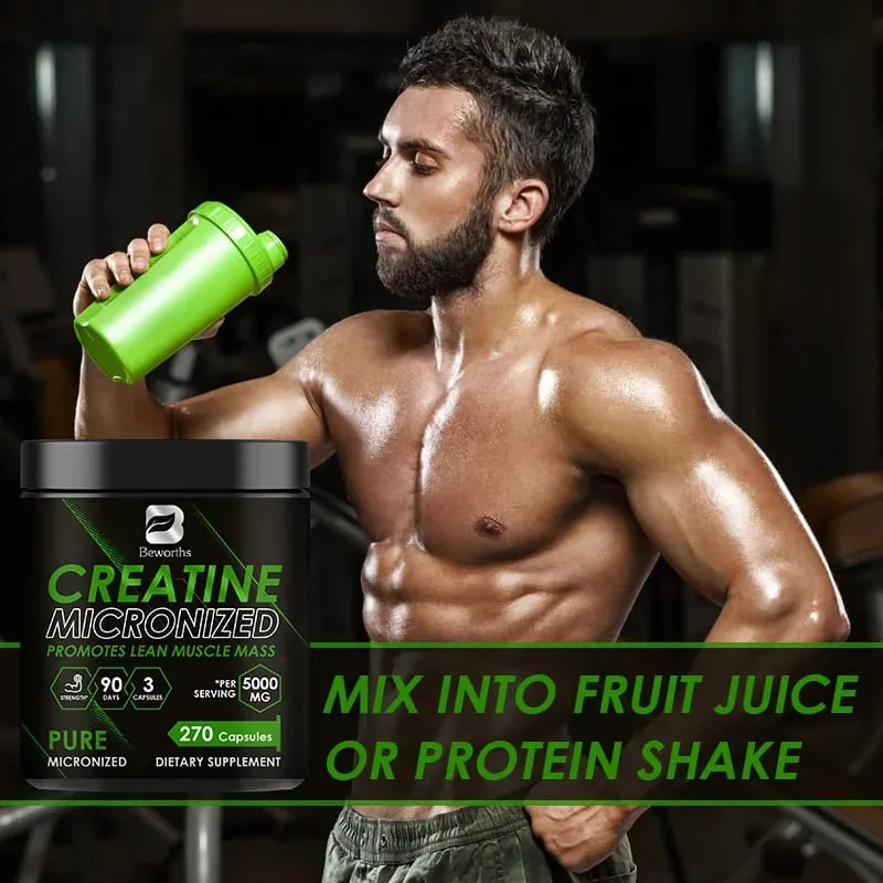 Creatine Monohydrate Sports Dietary Supplements for Workout Muscle Building Cellular Energy Enhance Muscle Strength