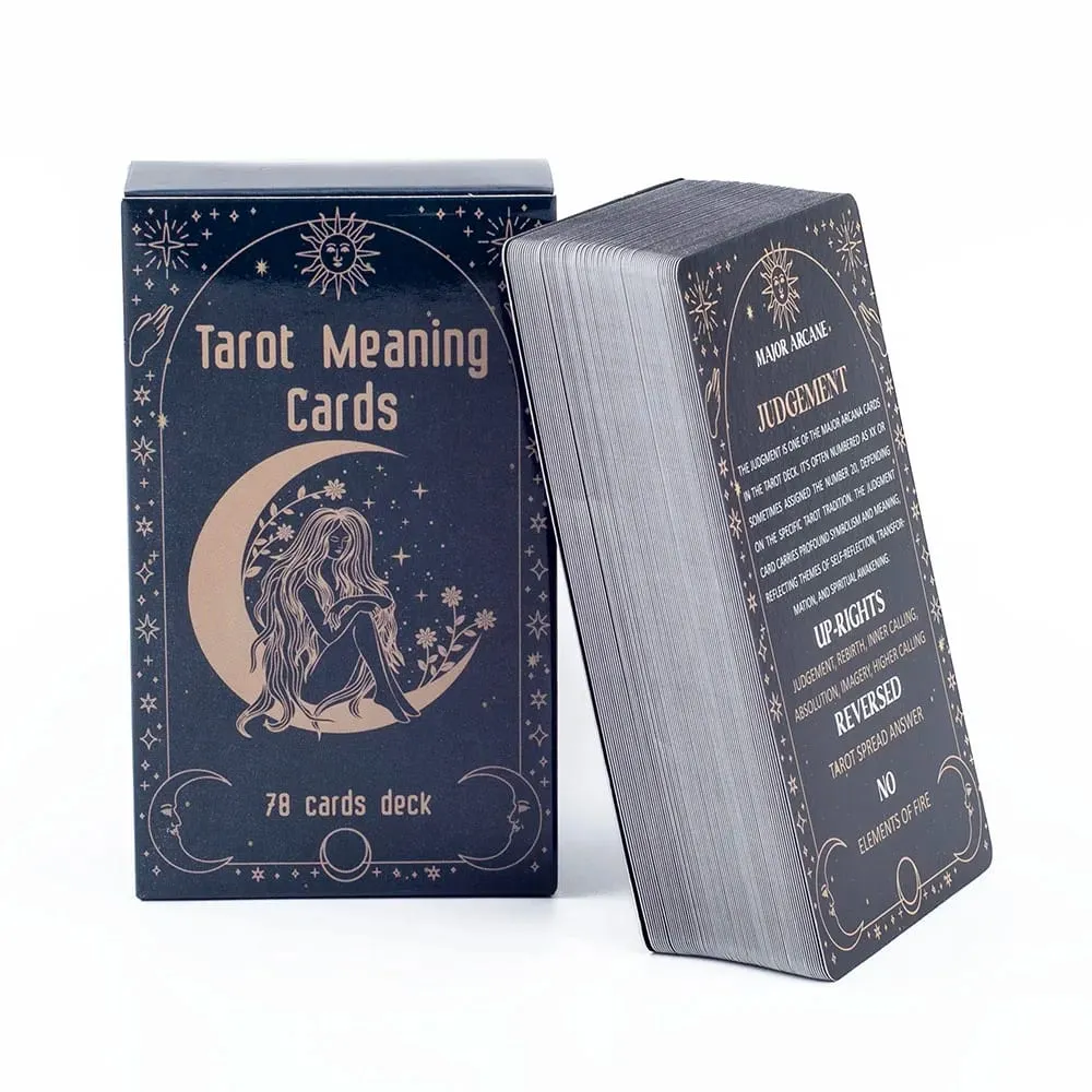 Jelentés Tarot kártyák 78 kártyás pakli angol víziók jóslás kiadású társasjáték kezdőknek zsebméretű tarot tanulási pakli — image 2