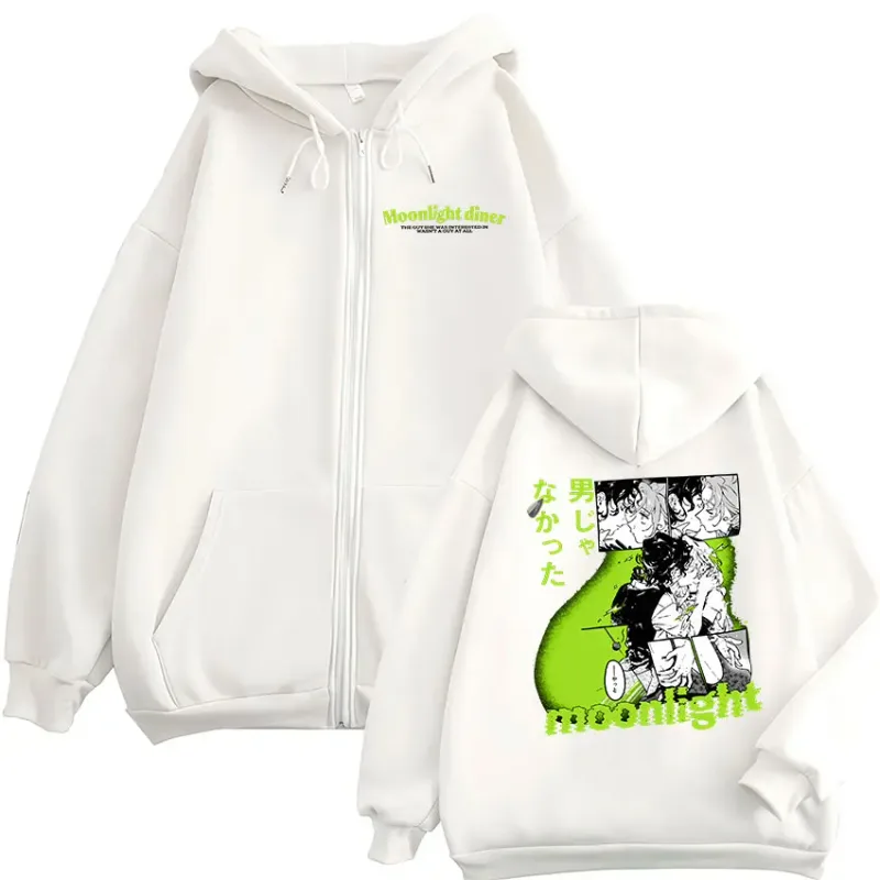 Anime The Guy She Was Interested in Wasn't A Guy At All Zipper Hoodies Men Women Harajuku Zip Up Hooded Sweatshirts Jackets Coat — image 4