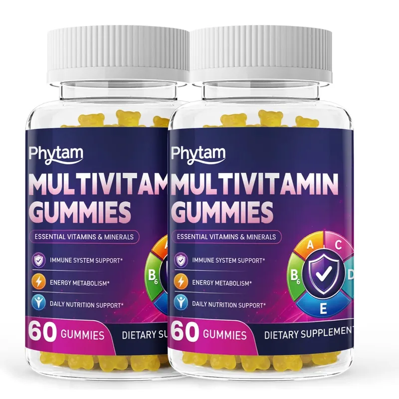 Felnőtt multivitaminos medvegumik 14 az 1-ben vitaminok ásványi anyagok komplex C-vitamin Cink B D energiaanyagcsere Immun napi táplálkozási támogatás 60 szám — image 8