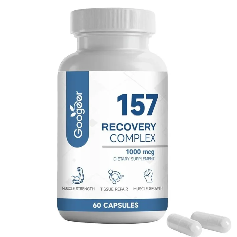 157 Complex Capsules Recovery with L-Valine and L-Glutamine for Recovery Support Muscle Growth Amino Blend 1000 Mcg 60 Capsules
