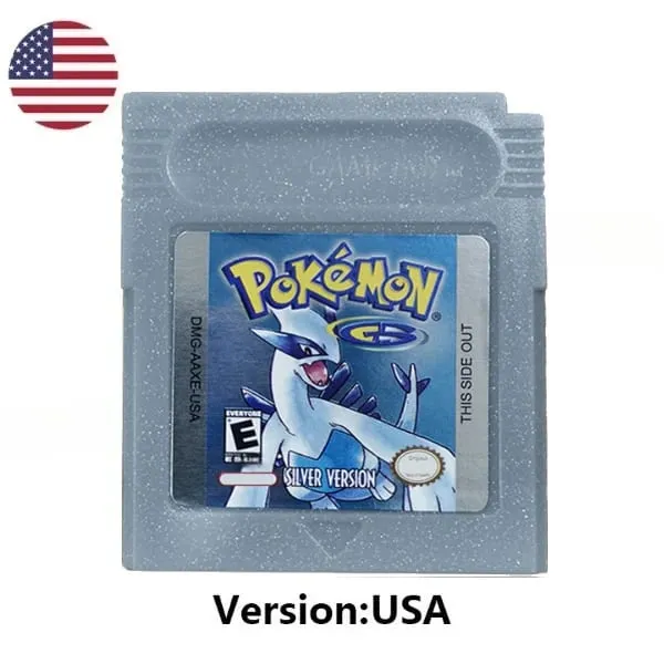 Sok stílusú Pokémon Vörös Kék Kristály Arany Zöld Ezüst Sárga GBC játékkártya 16 bites videojáték kazettás konzolkártya GB/SP — image 12