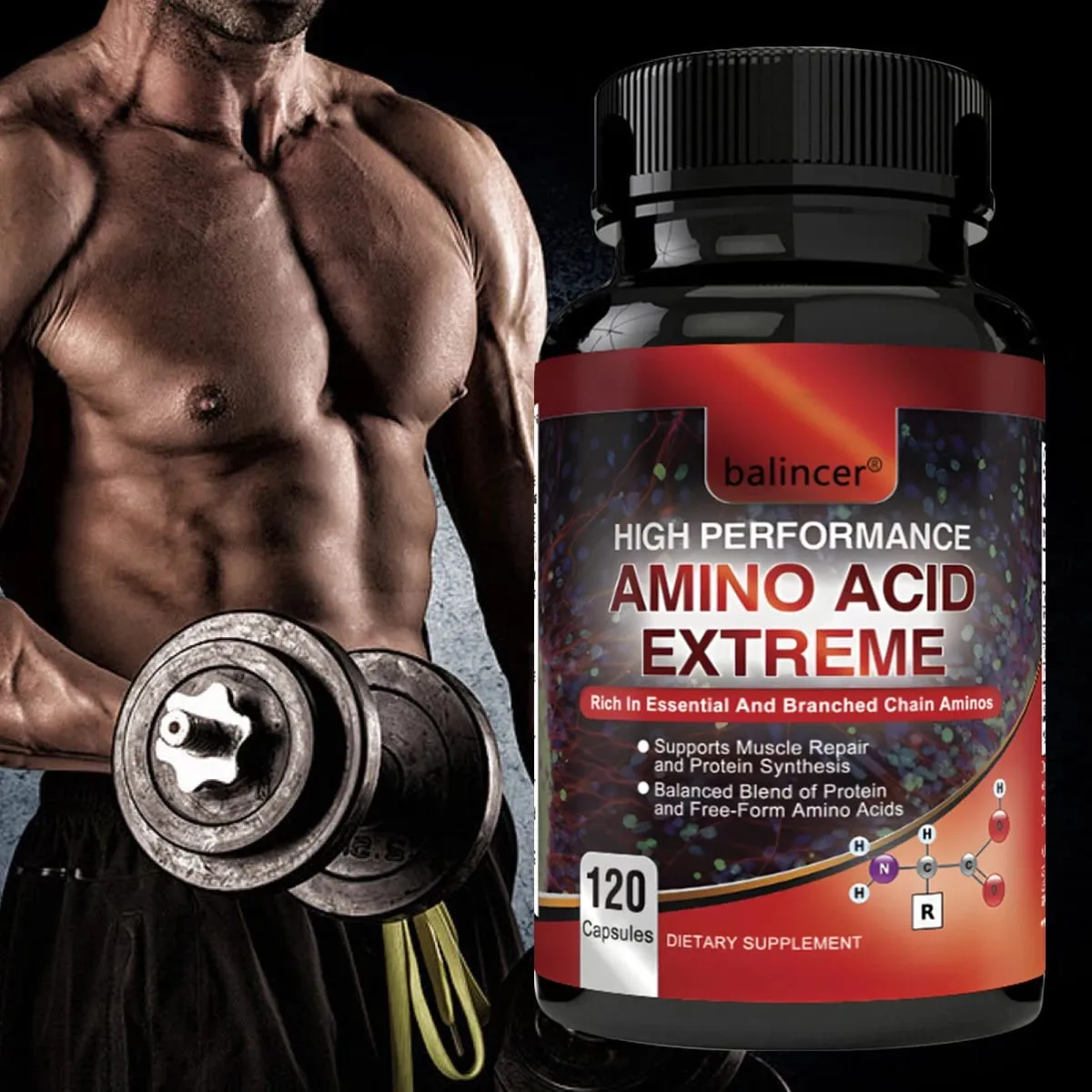 High Performance Amino Acids - Rich in Amino Acids and BCAAs - Muscle Replenishment Repair and Growth Workout Supplement — image 2