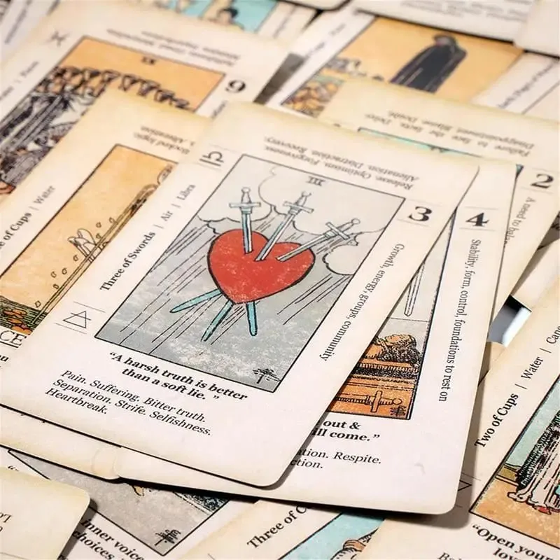Tarot kártya jelentéssel Kezdő Tarot Kulcsszó Antikolt Tarot Pakli Tanuld meg a Tarot 78 kártya megfordítva