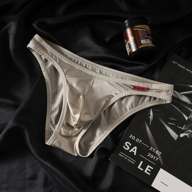 Men's Sexy Briefs Ultra-thin Breathable Soft Underwear Low Waist U Convex Cuecas Panties — image 12