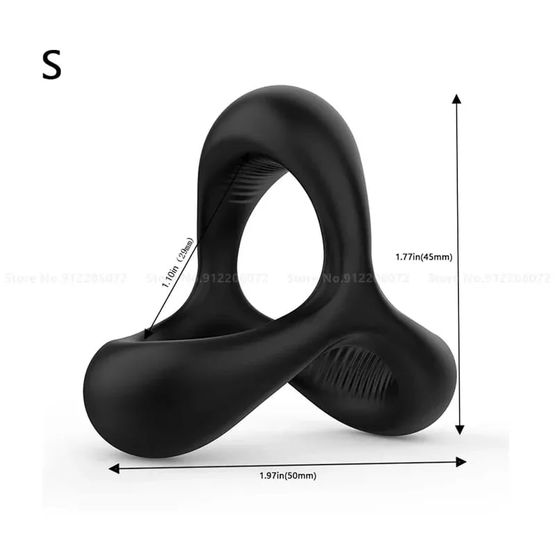 3PCS Durable Silicone Cock Rings Flash In The Night Lock Penis Ring Sex Toys For Men Male Delay Ejaculation Scrotum Lock Ring — image 20