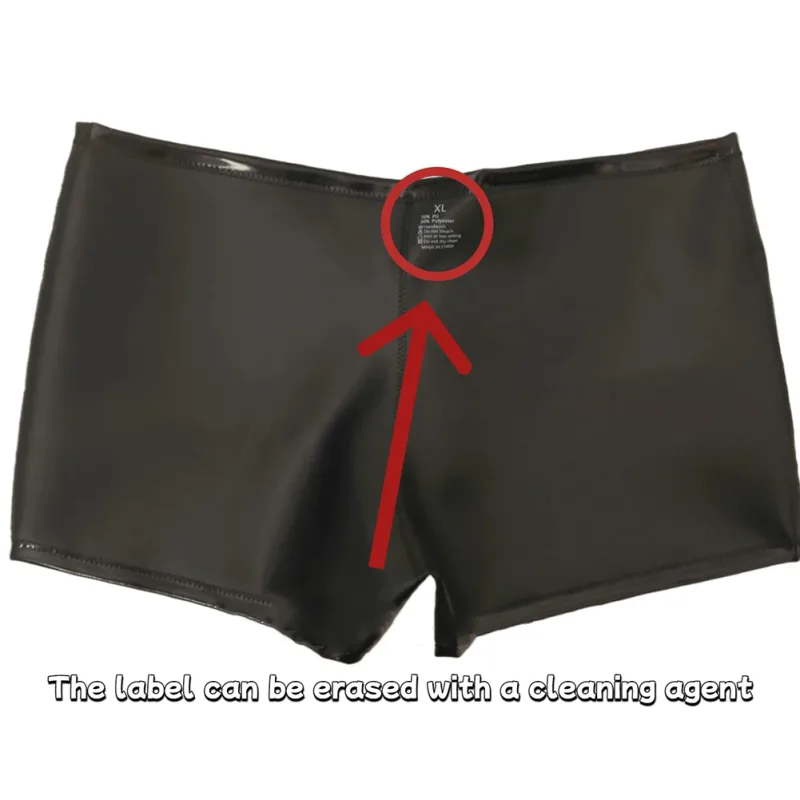 Sexy Men Hot Shorts New Double Sided PU Leather Shorts Wet Look PVC Convex Pouch Boxers Tights Swimming Trunks Boxershorts — image 6