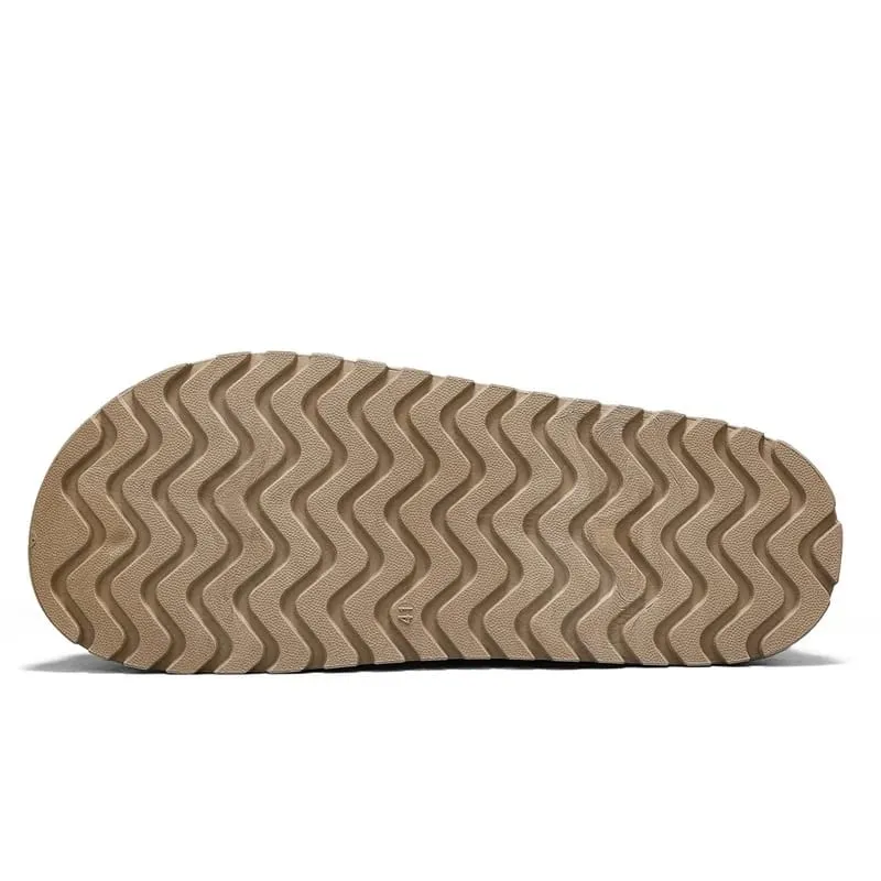 Ανδρικά μπεζ σουέντ casual loafers σε μεγάλα μεγέθη Άνετα, αντιολισθητικά παπούτσια περπατήματος με χοντρή σόλα Μοντέρνα και μοντέρνα παπούτσια 2025
