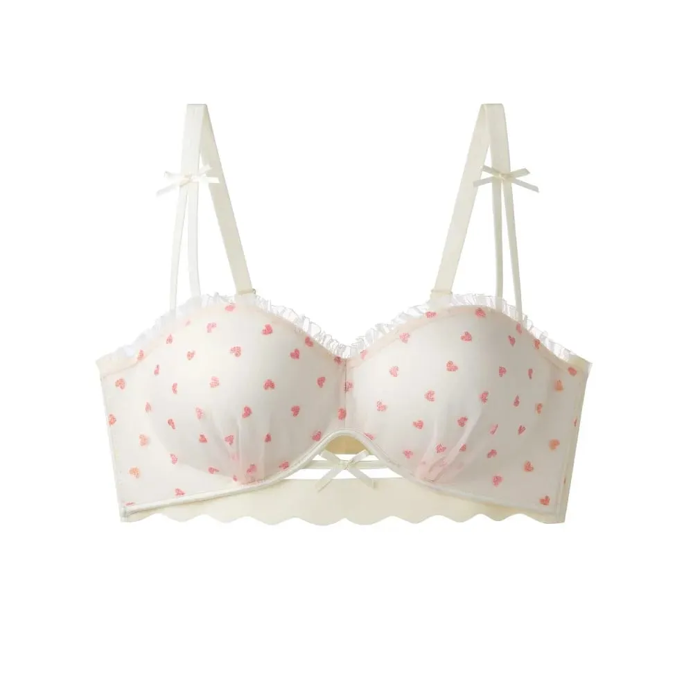 Babae 2026 Bagong Purong Pagnanais French Lace Half Cup Bra Maliit na Bust Push Up Anti Sag Comfort Pang-araw-araw na Pagsuot ng Mga Babae na Lingerie Brassiere — image 3