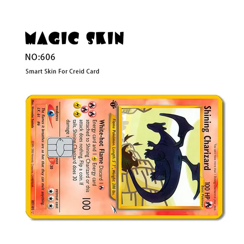 Anime Pokemon Pikachu Thẻ Tín Dụng Da 2.5D HD Dán Thẻ Decal Thẻ Mờ Phim Da Chip Nhỏ Chống Thấm Nước Miếng Dán Quà Tặng đồ Chơi