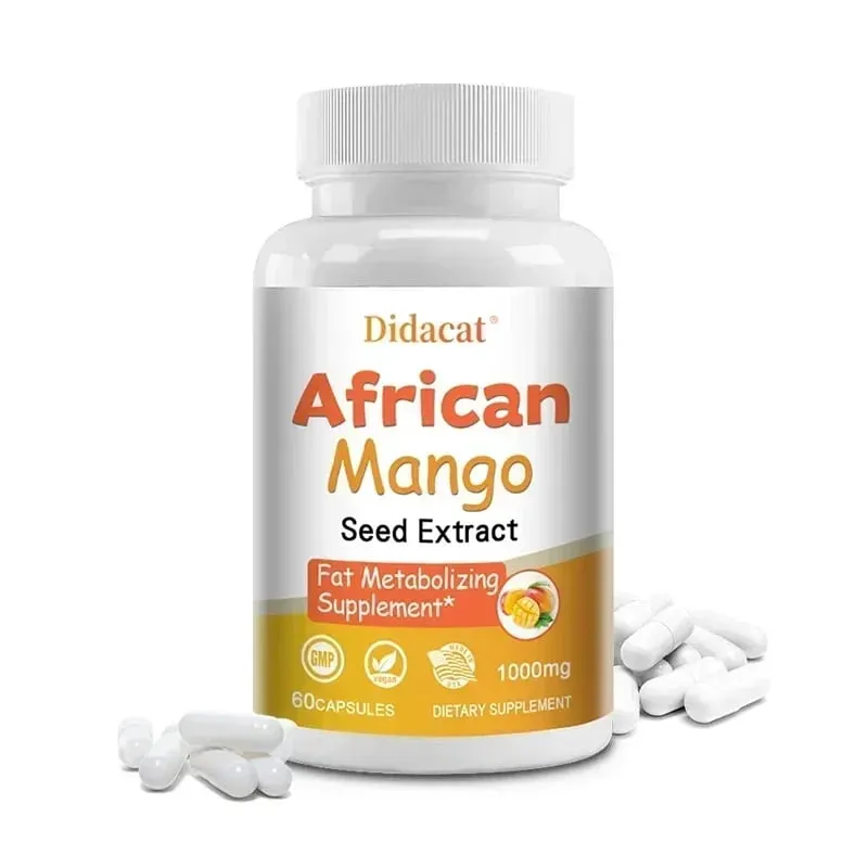 African Mango Capsules - Powerful Metabolism Appetite Suppressant Immune System Health Fat Burning Capsules Non-GMO