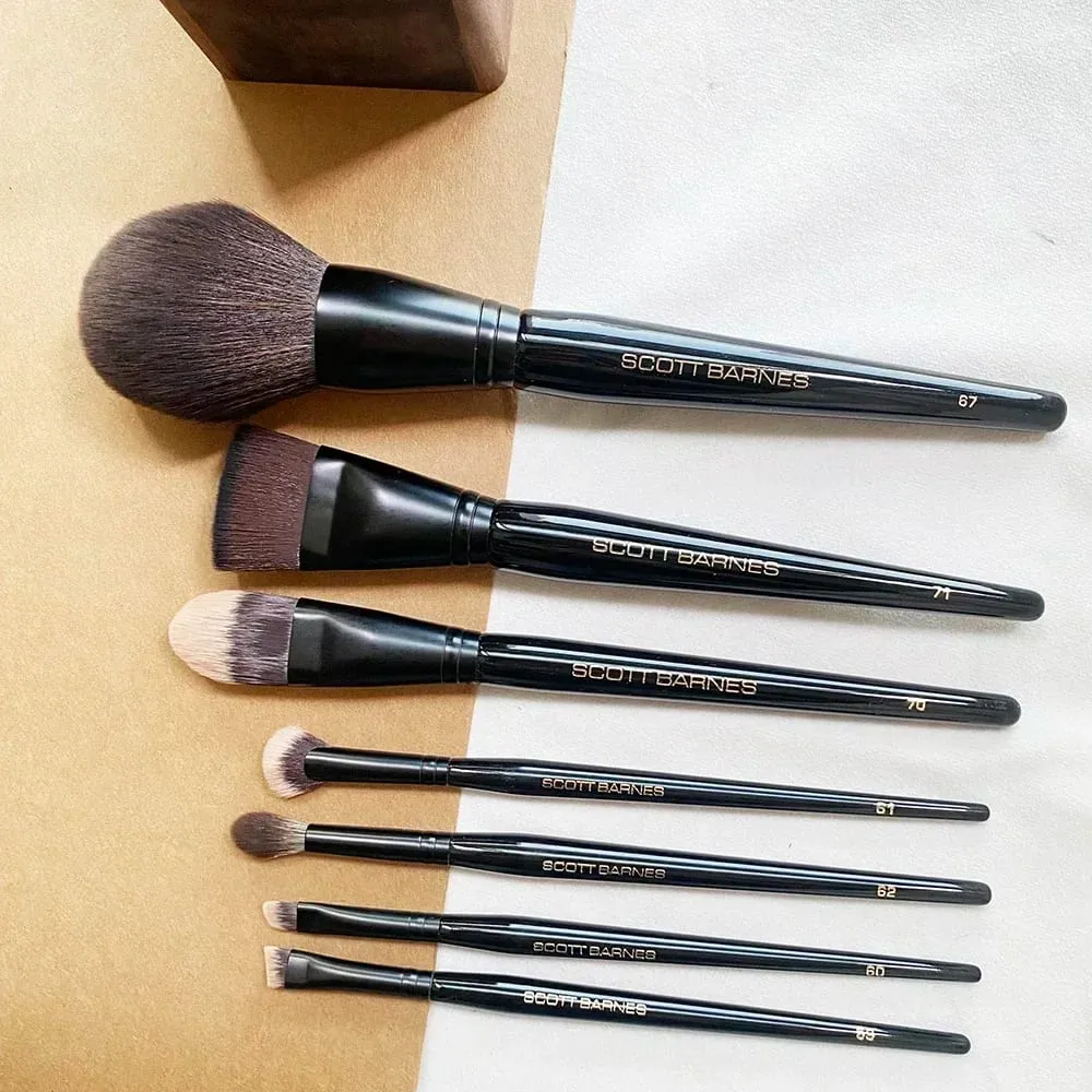 Luxury Μαύρα Πινέλα Μακιγιάζ Σετ από SCOTT Super-soft Synthetic Hair Face Powder Blush Eye Shadow Blending Cosmetic Brush Tools