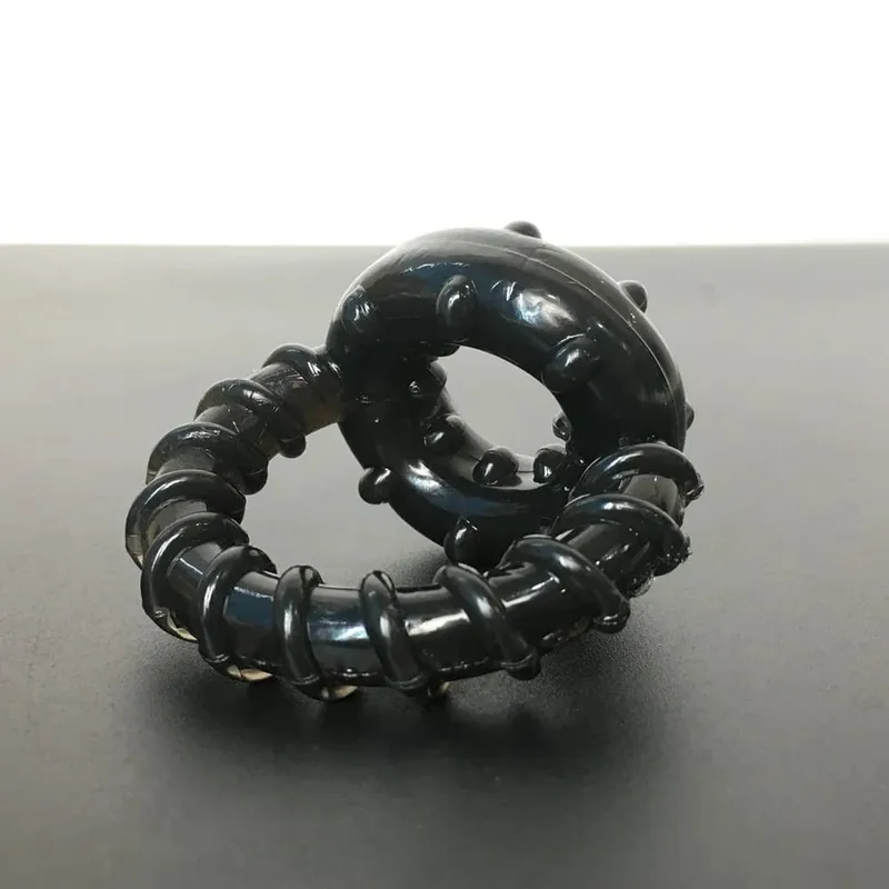 3PCS Durable Silicone Cock Rings Flash In The Night Lock Penis Ring Sex Toys For Men Male Delay Ejaculation Scrotum Lock Ring — image 11