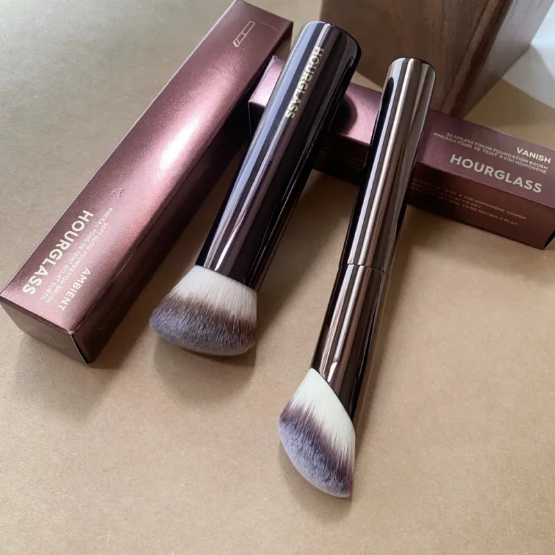 Hourglass Makeup Brushes Face Large Powder Blush Foundation Contour Highlight Blending Retractable Kabuki Cosmetic Brush Tools