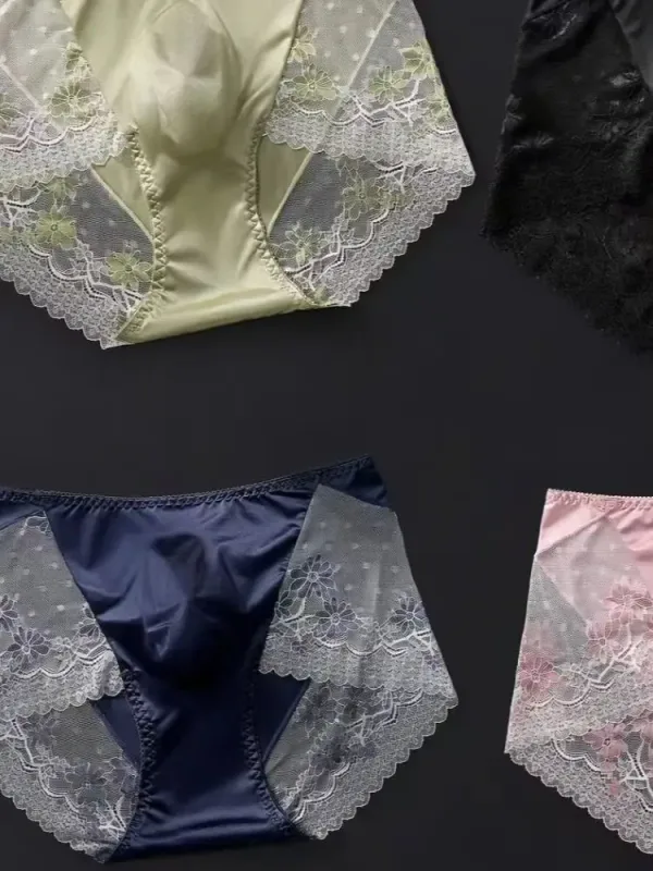 4PCSSexy Mens Seamless Panties Ice Ultra Thin Sports Fitness Bulge Pouch briefs Male Panties Low Waist 3256812832839866