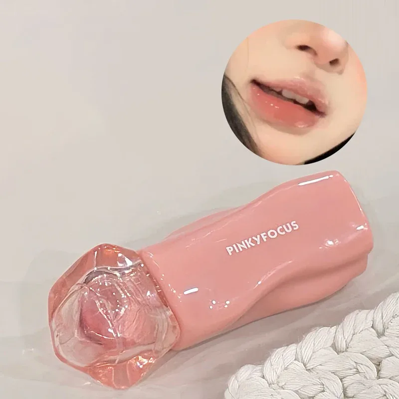 Pinkyfocus Rúzs Fényes Mirror ajakfény Hidratáló Hidratáló Juicy Nude ajakfesték Hosszantartó napi natúr smink rúzs
