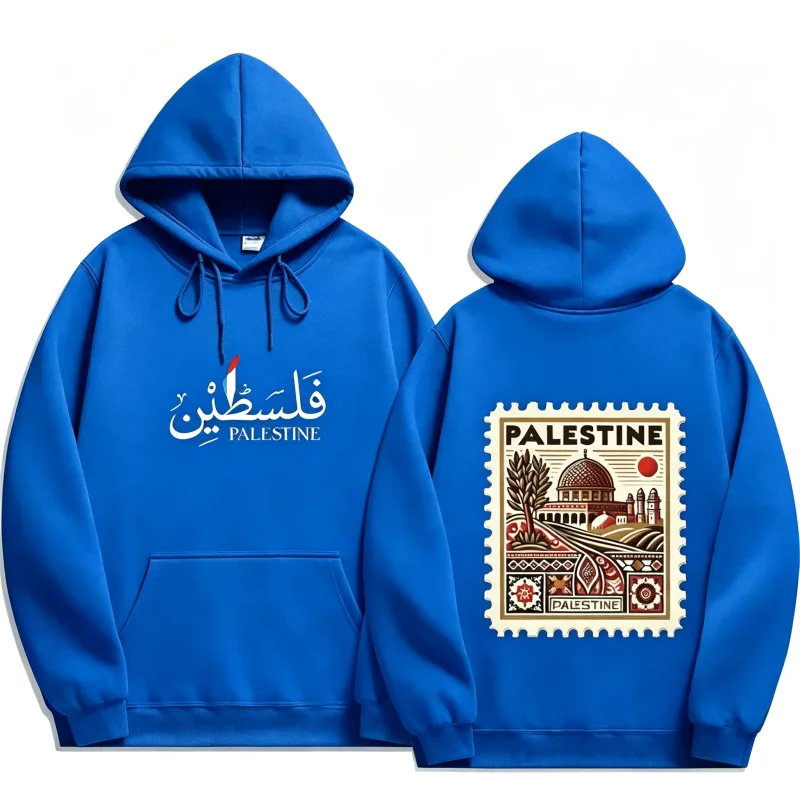 Unisex Otoño Invierno Vintage Casual pulóver sudaderas Palestina Sudadera con capucha moda Harajuku estética Retro sudaderas con capucha gráficas Tops