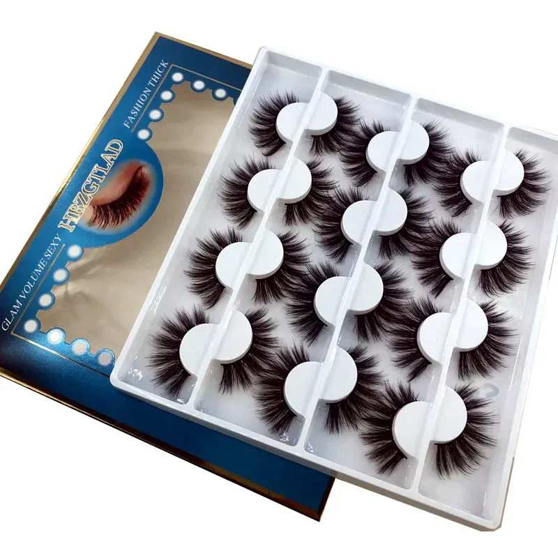 12 זוגות של Multipack 3D מינק ריסים מלאכותיים בעבודת יד, כלי איפור עיניים טבעי רך ונימוח — image 2