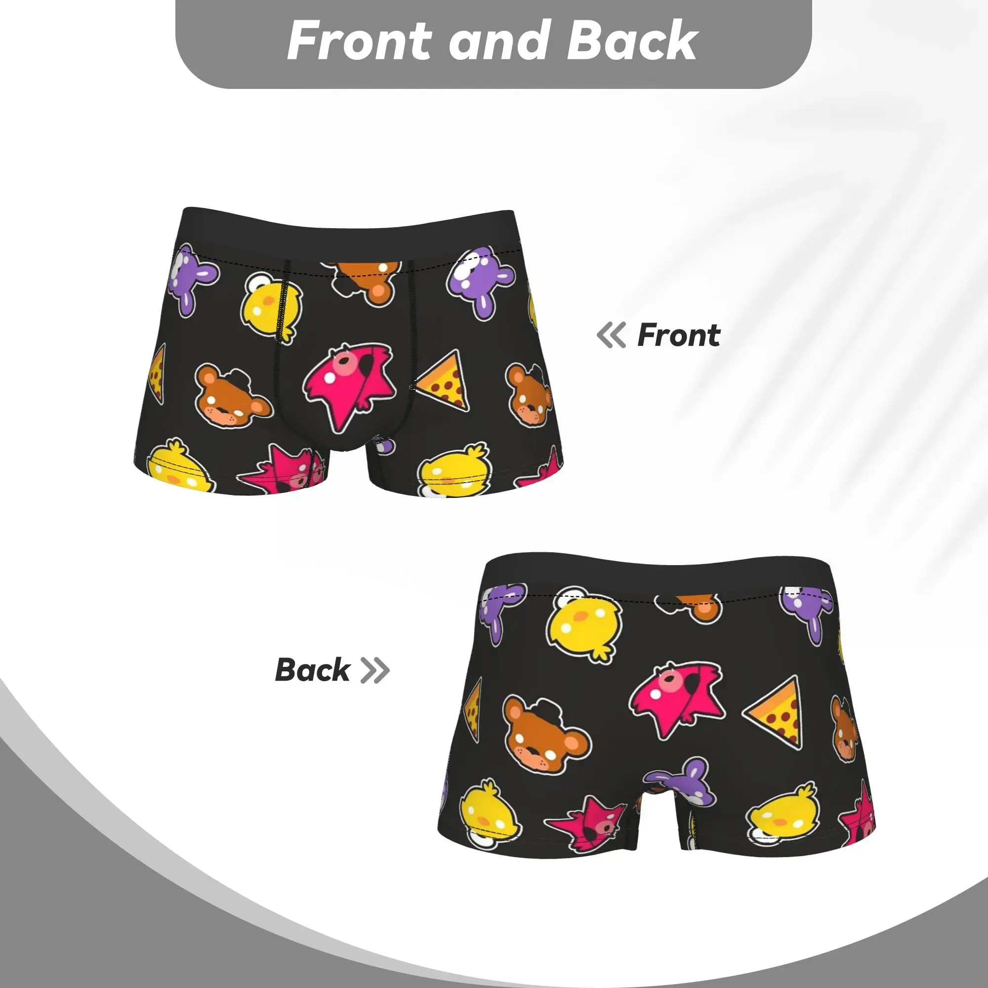 Man FNAF At Freddys Long Underwear Fashion Boxer Briefs Shorts Panties Male Soft Underpants