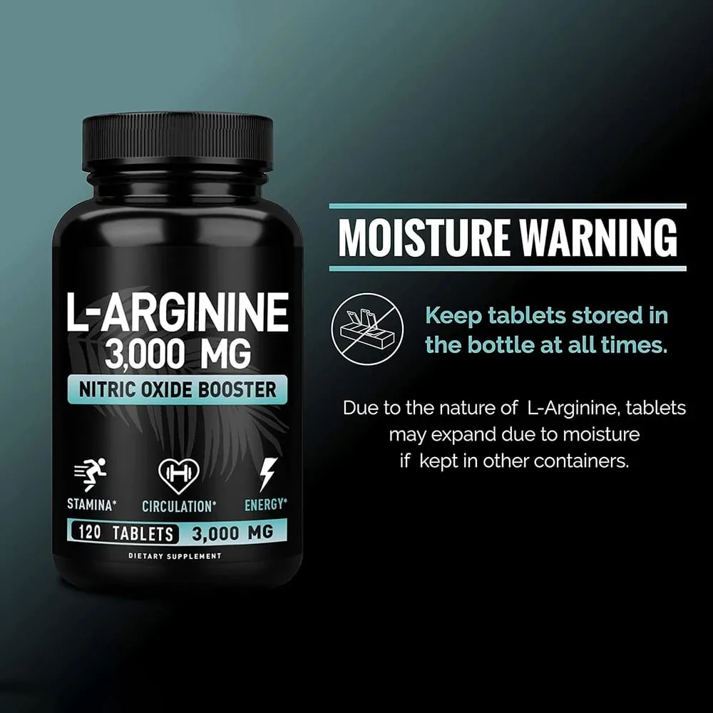 L アルギニン 3000mg カプセル - スポーツの筋肉とエネルギーのための 120 カプセルの一酸化窒素サプリメント - L-アルギニン一酸化窒素ブースター — image 6