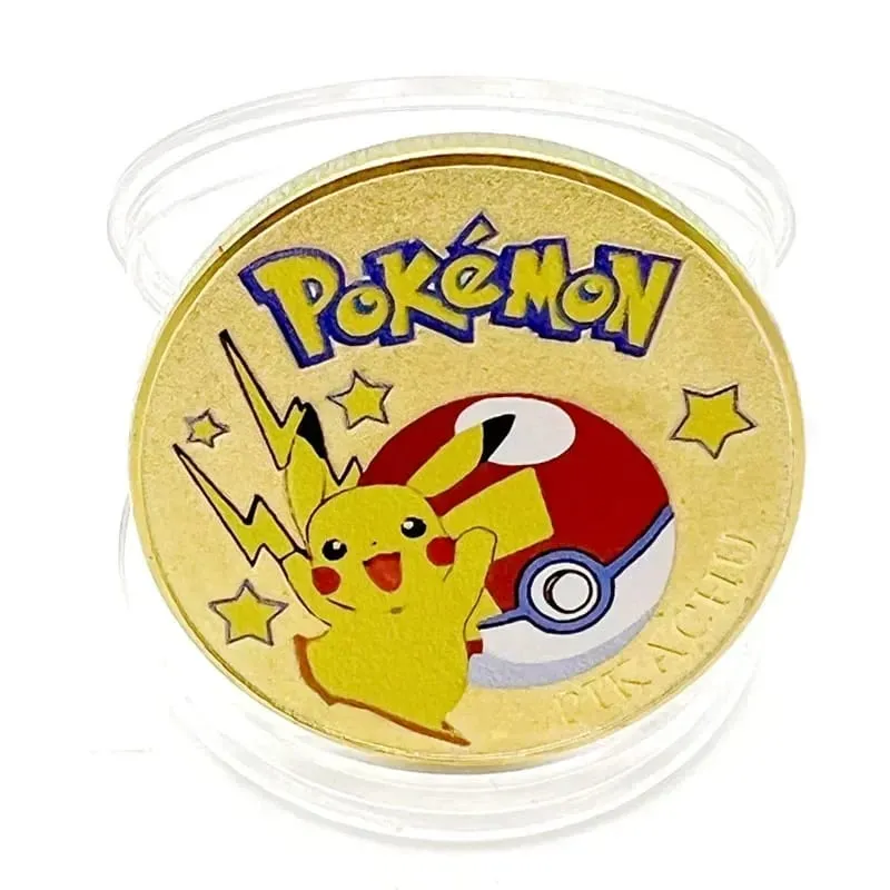 Pokemon Đồng Tiền Vàng Pikachu Anime Đồng Tiền Kỷ Niệm Charizard Vàng Kim Loại Tròn Đồng Xu Đồ Chơi — image 22