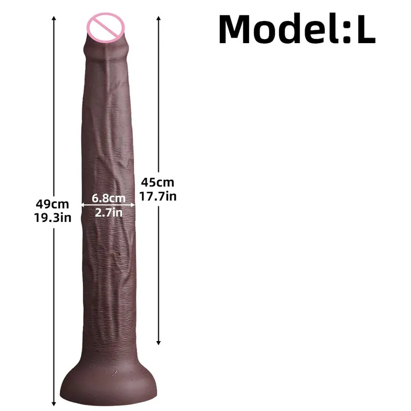 Super Long Realistic Dildos Butt Plug Μαλακό πέος σιλικόνης για ενήλικες Βεντούζα Παιχνίδια σεξ για γυναίκες άνδρες Πρωκτικό μασάζ κόλπου