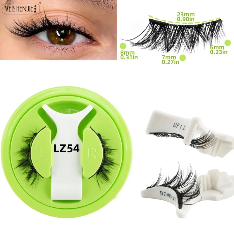 1/3 Pairs Magnetic Eye Lashes Χειροποίητες βλεφαρίδες Μαλακές επαναχρησιμοποιούμενες μαγνητικές βλεφαρίδες Natural look 3D Ψεύτικες βλεφαρίδες Σετ τσιμπιδάκια μακιγιάζ — image 15