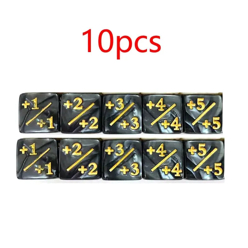 10 τεμ 16 χιλιοστών 6 Πλαϊνοί μετρητές ζαριών +1/-1 Ζάρια Παιδικά παιχνίδια μέτρησης ζάρια For Magic The Gathering Card Gaming Token & Loyalty Toys Δώρο