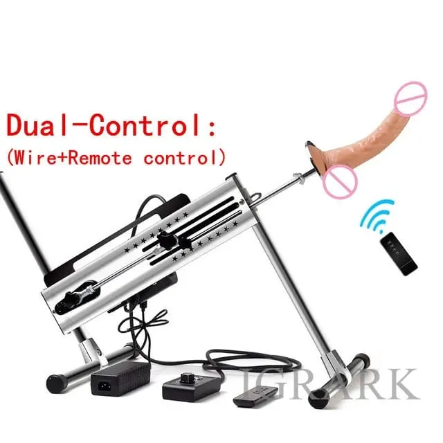 Wired/Wireless Dual Control Quiet Sex Machine 120W Adjustable Vac-u-Lock Love Machines 3-15cm Stroke Vibrator Sex Toys for Women