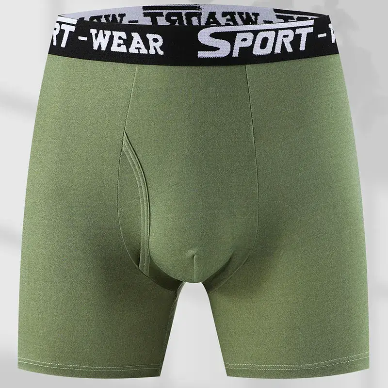 3 Pcs/Lot Fashion Solid Color Men's Underwear, Vibrant Waistband, Comfortable Flat Front, Quick-Drying Sports Breathable Shorts — image 5