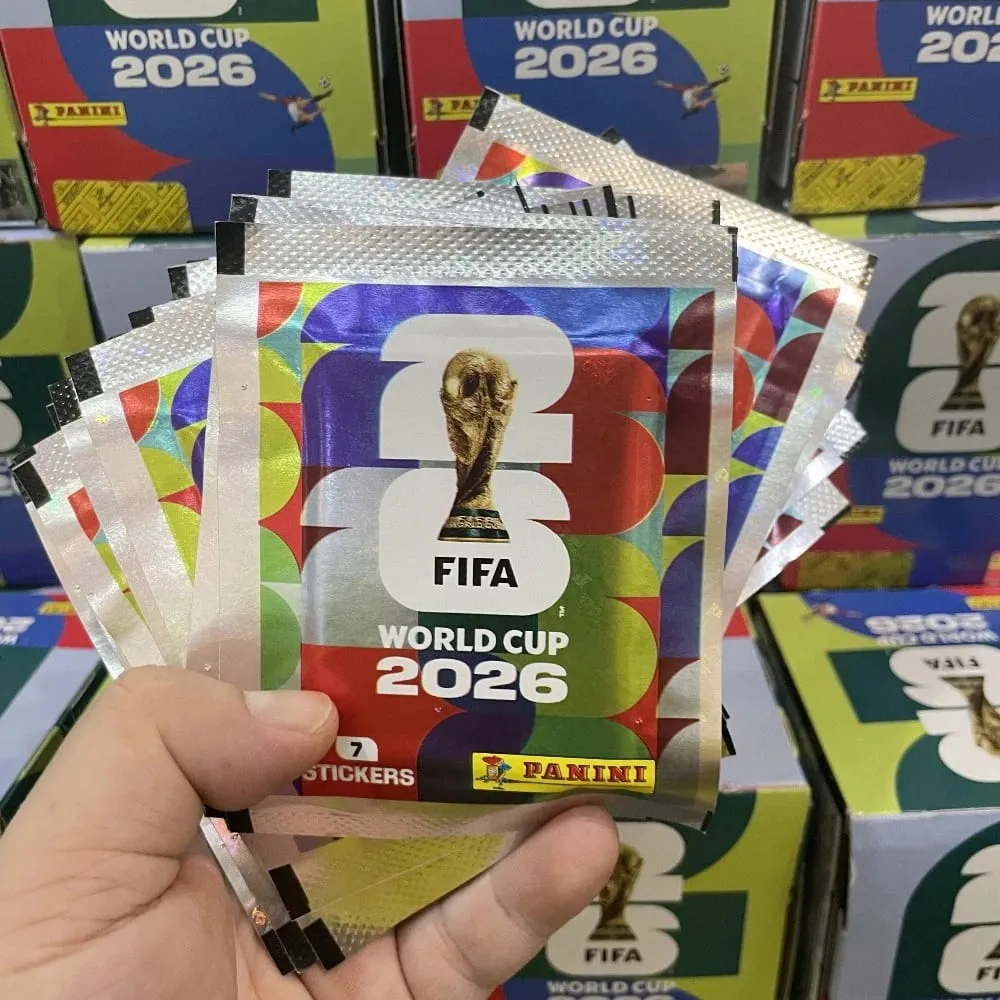 Σετ συλλεκτικών αυτοκόλλητων Panini Παγκόσμιο Κύπελλο FIFA 2026 με ασορτί άλμπουμ 50 πακέτα 7 αυτοκόλλητα το καθένα Σύνολο 350 για λάτρεις των σπορ