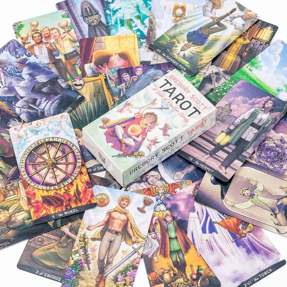 Hot Selling Gregory Scott Tarot 78-card Deck English Visions For Beginners Παζλ Leisure Family Friend Party Game 11,1*6,1cm