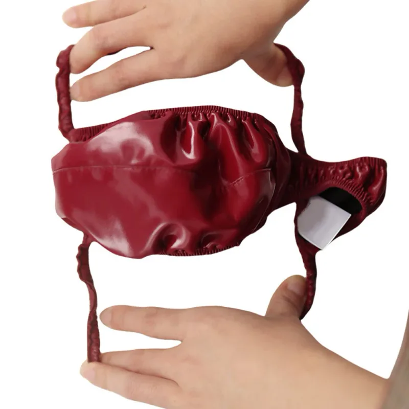 Sexy Men PVC Shiny U Convex Pouch Briefs Low-Rise G-string Latex Oil Gloosy Sexy Thong Carapace U Bulge Underwear — image 16