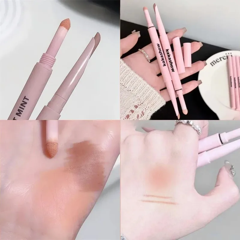 Dual End Glitter Matte Aegyosal Pen Brightening Highlight & Shadow Stick szemsmink fekvő selyemhernyó szemceruza gél ceruza 애교살 펜 — image 26