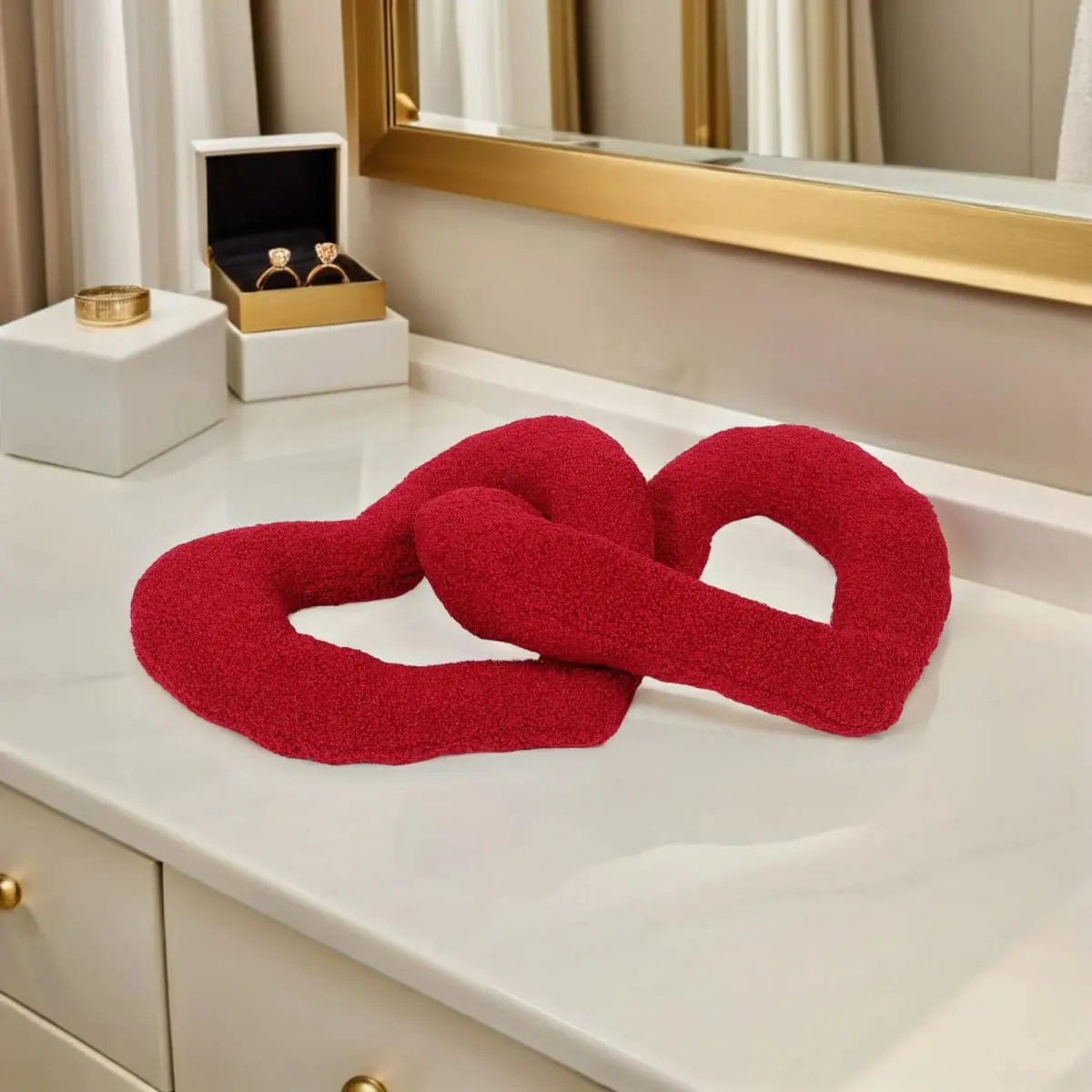 Κόκκινο μαξιλάρι καρδιάς Χειροποίητο Soft Throw Διακοσμητικό μαξιλάρι για καναπέ δίπλα στο κρεβάτι Ρομαντική διακόσμηση σπιτιού για την ημέρα του Αγίου Βαλεντίνου