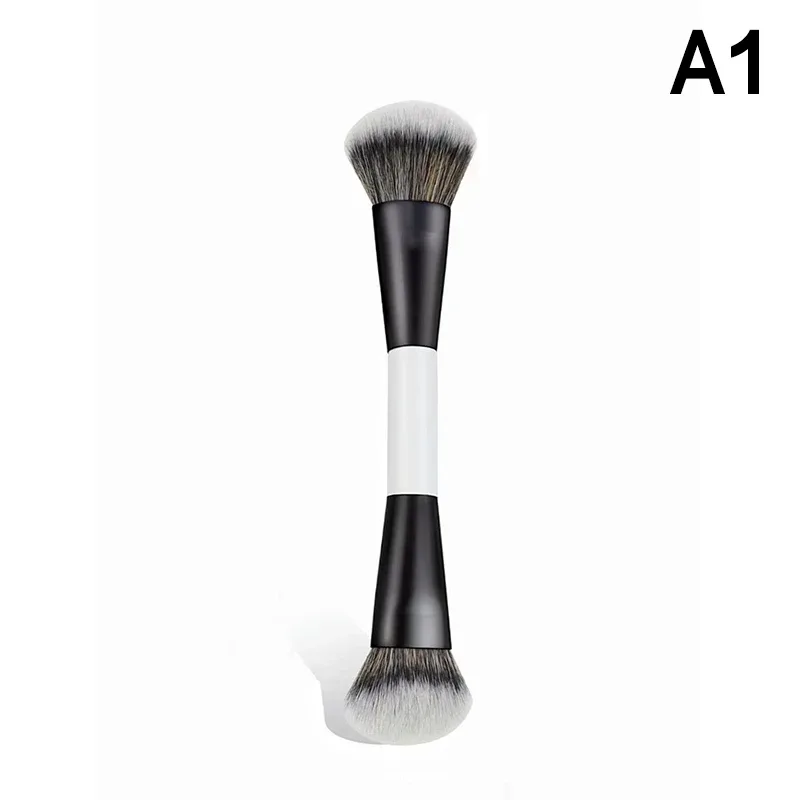 ✦ Kuas Wajah Alas Bedak Ujung Ganda Kuas Rias Kontur Perona Pipi Bedak Ujung Ganda dan Concealer Eyeshadow