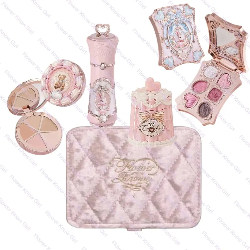 Flower Knows Makeup Gift Set για γυναίκες Shimmer Eyeshadow Palette Full Coverage Concealer Gel Eyeliner & Lipstick Cosmetic Kit