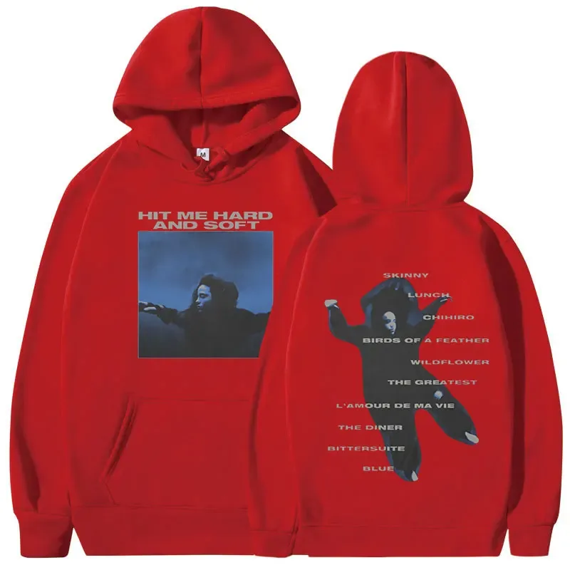 Hit Me Sert ve Yumuşak 2024 Tur Kapüşonlu Erkek Kadın Moda Vintage Harajuku Sweatshirt Uzun Kollu Büyük Boy Kazak Hayranları Hediye