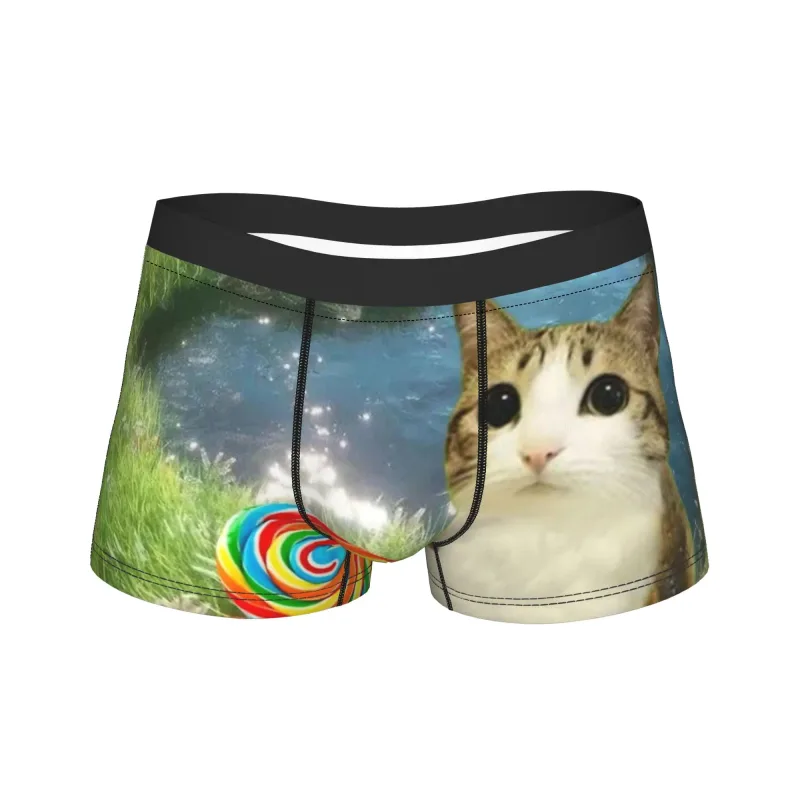 Meowl Cat Owl Cute Pet Aufkleber Unterwäsche Bequeme Höschen Zoll Boxershorts für Männer 3D-Beutel Übergröße Trunk